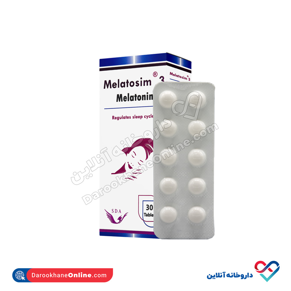 تصویر قرص ملاتوسیم ملاتونین سیمرغ دارو 30عددی